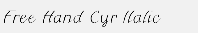 Free Hand Cyr Italic